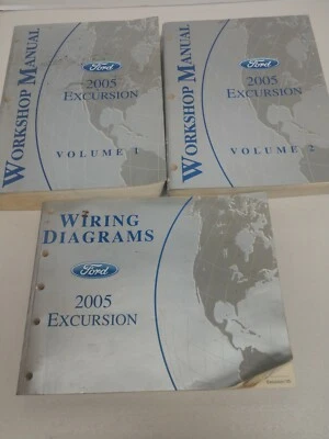 Ford Excursion 2005 manual de taller de servicio y juego de libro de diagrama de cableado Foto 1 de 4