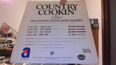 CONWAY TWITTY,BOBBY BARE=COUNTRY COOKIN 9/5/76US ARMY RADIO SHOW 2LPS MINT- - Image 1 of 4