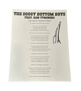 Dan Tyminski Signed Autograph “Man Of Constant Sorrow” Songwriter Lyric Sheet! - Picture 1 of 2