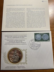 Franklin Mint Int. Society  Postmasters Medallic Covers Struck in Monaco - Picture 1 of 4