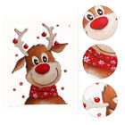  2 PCS Applique Patches Reindeer Heat Transfer Sticker Christmas Press