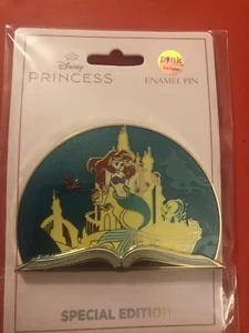 Disney PALM Pink A La Mode Little Mermaid Storybook Ariel & Flounder LE 300 Pin - Picture 1 of 5