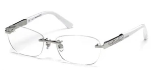 Swarovski Delia SW5094 016 White and Silver Metal Eyeglass Frame 55-16-135 - Picture 1 of 1