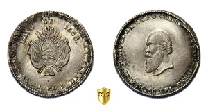 PERU Medaglia Proclamation Medal GENERAL PRADO 1866 - Fonrobert 9199 - PCGS MS62 - Imagen 1 de 2