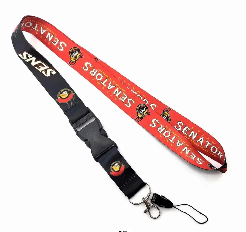Ottawa Senators Lanyard Keychain Safety Breakaway Double Sided NHL Fan Gift - Image 1 of 1