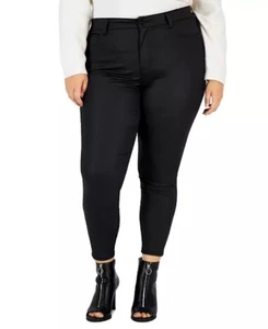 Vintage America High Rise Skinny Ankle Coated Jeans Black Women's Size 24W NWT’s - Picture 1 of 17