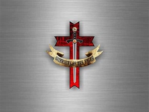 Sticker car biker maltese shield airsoft decal crusader cross templar knights JM - Picture 1 of 1