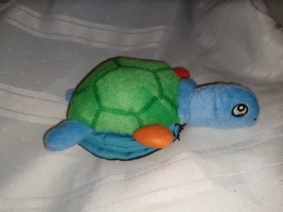 SOFT PLAY CRINKLE TURTLE BABY ACTIVITY BOOK TOY STUFFED PLUSH CLOTH  EUC - Image 1 of 4