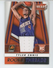 2014-15 PANINI THREADS BASKETBALL ROOKIE THREADS RELIC #47 TYLER ENNIS SUNS