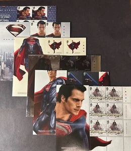 JERSEY 2013 SUPERMAN BLOCKS OF 6 DC COMIC BOOK HERO MOVIES FILM 15913-1 - Picture 1 of 1