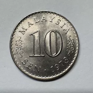 1973 Malaysia 10 Sen - Beautiful Coin - #B-038 - Picture 1 of 2