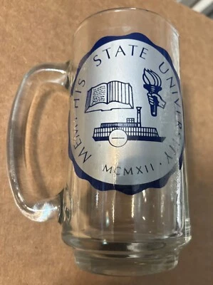 Vintage Memphis State University Beer Mug Glass MSU Class Of 1983 - Image 1 of 4
