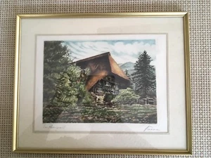 Farb-Radierung "Schwarzwald Haus", Knorr - Bild 1 von 4