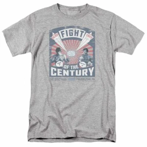 Rocky Balboa Creed Fight Poster T Shirt Mens Licensed Boxing Movie Sport Gray - Picture 1 of 2