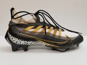 Nike Vapor Edge Elite 360 Flyknit Black Gold Cleats DQ3558-002 Men's Size 8 - Picture 1 of 13