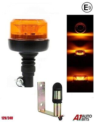 Flexible Din Spigot Pole Mount Led Flashing Orange Warning Beacon Light Lamp #D • 43.48€