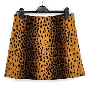 Cache' Animal Print Lined Skirt Alberto Makali Sport Size 12 Vintage EUC - Picture 1 of 8