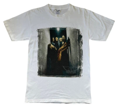 Vintage Aerosmith Nine Lives Tour Graphic T Shirt 90s Rock White Size Medium - Image 1 of 4