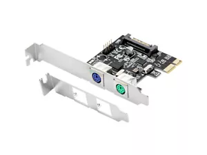 PCI Express to 2-port PS2 Riser card Built-in 9pin USB Driver-free plug and play - Picture 1 of 1