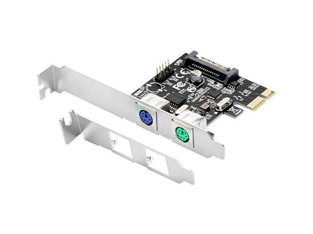 PCI Express to 2-port PS2 Riser card Built-in 9pin USB Driver-free plug and play - Image 1 of 1