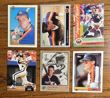 Craig Biggio 1990 - 1992 Card Lot Of 6 Leaf Stadium Club Studio Topps Bowman HOF