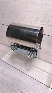 Stainless Steel Exhaust Clamp Band, Universal Widening Butt Joint Clamp 2 Inch M - Picture 1 of 9