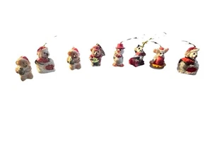 Juego De 8 Micro Adornos De Colección Animales Tema Navidad Vacaciones Menos de 1 Pulgada - Imagen 1 de 2