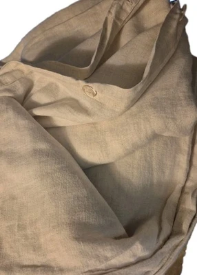 Zara Home XL TWIN  Home 100% Linen Dark Flax Duvet Cover Portugal XL 59x86.5 EUC - Image 1 of 4