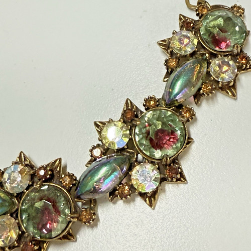 VETEMENTS Collana vintage FIRENZE anguria marchese navette rotonda placca oro giallo 18 kt