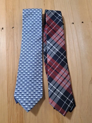 Tommy Hilfiger Lote Corbata Cuadros/Geométrica Clásica Ancha 58 Pulgadas Mezcla Seda/Seda  Foto 1 de 4