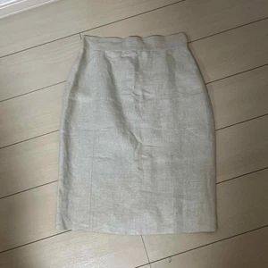 Chanel Skirt Linen Silk Gold Button - Picture 1 of 4