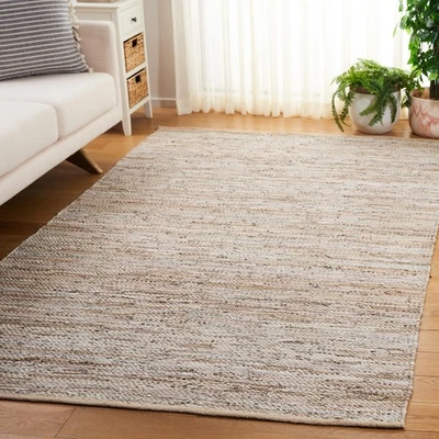 Tapete de Área Coleção de Couro Vintage - 6' x 9', Bege, Couro Feito à Mão, Ideal... - Imagem 1 de 4