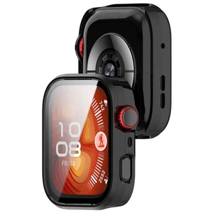 Etui ochronne ze szkłem do Huawei Watch Fit 4 Pro Bizon Case Cover Etui Czarne - Zdjęcie 1 z 8