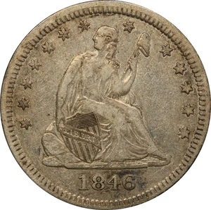 1846 VF35 Seated Liberty Quarter, PCGS 46965042 - Picture 1 of 4
