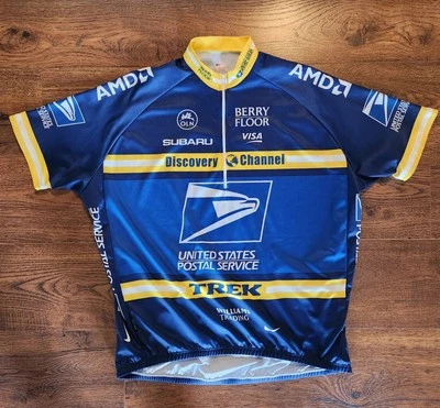 Camiseta deportiva de ciclismo Nike USPostal Service Subaru TREK azul DriFit 3XL LEER Foto 1 de 3