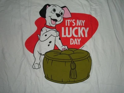 Винтажная мужская футболка 1995 101 далматинец Lucky Day XL 90-е Disney сделано в США - Изображение 1 из 4