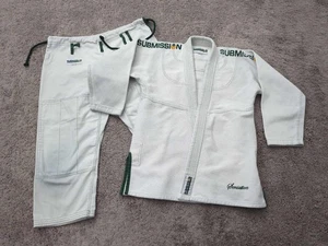 Submission Fight Co Kimono Set Herren A2 weiß Brazilian Jiu Jitsu Uniform - Bild 1 von 18