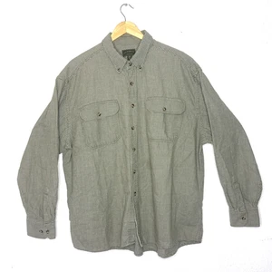 CC Filson Blakley camicia flanella uomo XL verde pied de poule manica lunga abbottonata - Foto 1 di 9