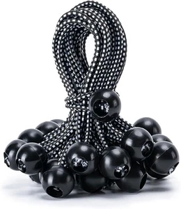 30 Pack Ball Bungee Cord, 6 Inch Heavy Duty Bungie Cord 6Inch, Black/White - Picture 1 of 7