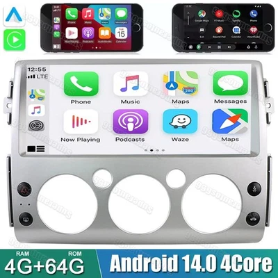 Radio de coche 12,3" Carplay GPS Android 14 para Toyota FJ CRUISER 08-2015 DSP estéreo Foto 1 de 4
