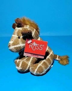 Russ Luv Pets Giraffe Gabby Plüsch 5 Zoll Mini Sitzsack Stofftier mit Etikett Vintage 90er  - Bild 1 von 10