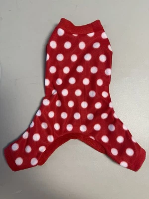 Dog Clothes  Fleece Pajamas Size :  6 XS - Image 1 of 2