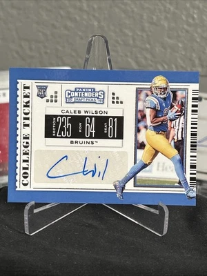 2019 Panini Contenders Draft Picks Football Caleb Wilson Rookie Auto - Image 1 of 2