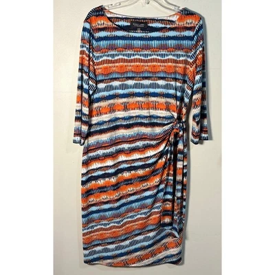 BLACK LABEL by EVAN PICONE Women's Sheath Dress Size 14 Geometric Print - Image 1 of 4