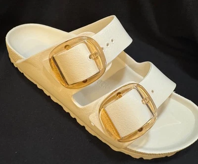 BIRKENSTOCK NIB ARIZONA BIG BUCKLE EVA WATERPROOF EGGSHELL WHITE 38 Ladies 7N - Image 1 of 4