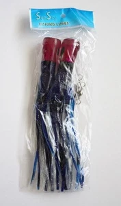 2 NUEVO Rigged Smoker Skirt 7 "Trolling Fishing Señuelo Bait Tackle Azul marino NUEVO - Imagen 1 de 1