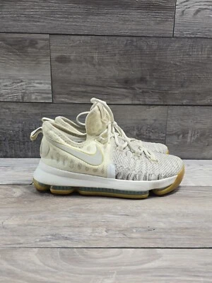 Nike Kids' Zoom KD9 GS Basketball Shoes Pale Grey Ivory Size 6.5Y Sneakers - Image 1 of 4
