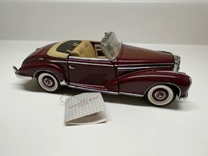 Franklin Mint 1957 Mercedes-Benz 300 SC 1:24 Maroon Diecast - Picture 1 of 14