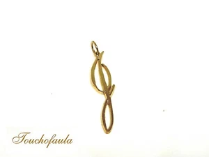 14K YELLOW GOLD SCRIPT INITIAL " J " VERY PRETTY DESIGN HIGH POLISHED. - Picture 1 of 3