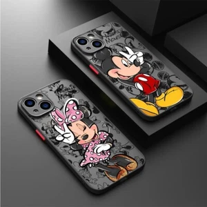 Coque téléphone Disney Mickey Minnie Mouse pour iPhone 15 14 13 12 11 Plus Pro Max - Photo 1 sur 12